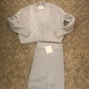 Pistola sweater and knit skirt set, sold together